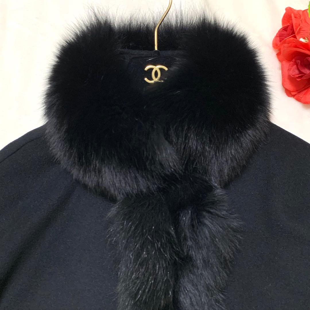 専用 セシルマクビー ポンチョ ショート丈 アンゴラ フォックスファー Y2K