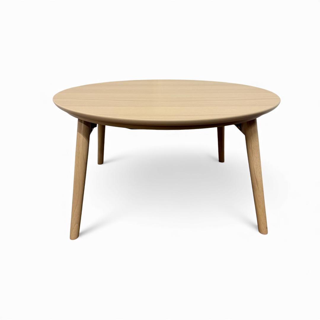 直径68cm【新品】折り畳み式　コンパクトな丸型こたつ 木目調 円卓こたつ