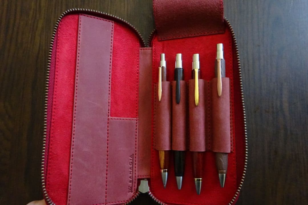 ウッドペンクラフト　木軸ペン・バハギアペンケースセット