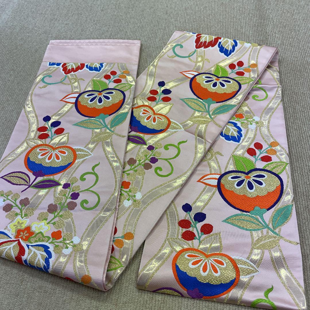 新品 西陣織 七五三 七歳用袋帯 未仕立て お仕立て上がり価格 正絹 祝帯 和装