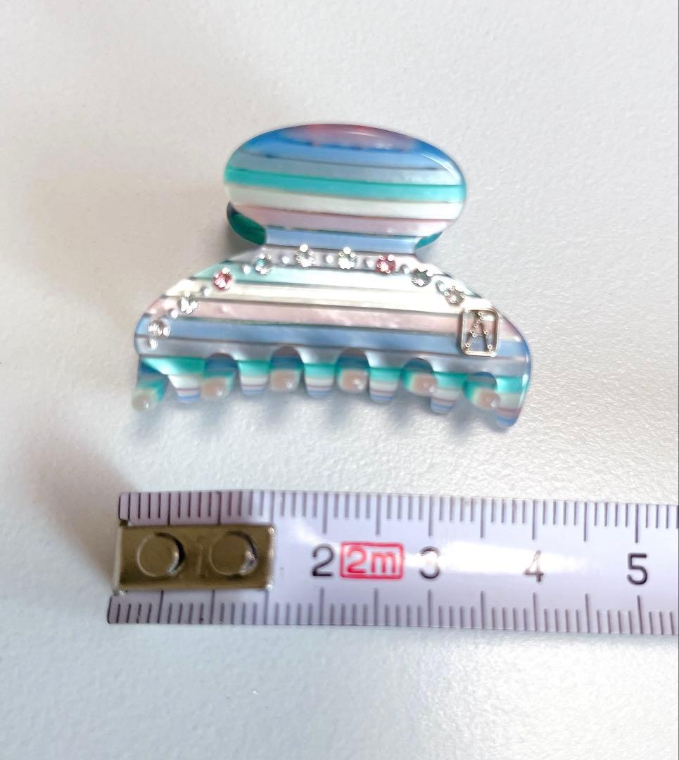 アレクサンドルドゥパリ　ヘアクリップ　ブルー系　キラキラ　スワロフスキー　可愛い