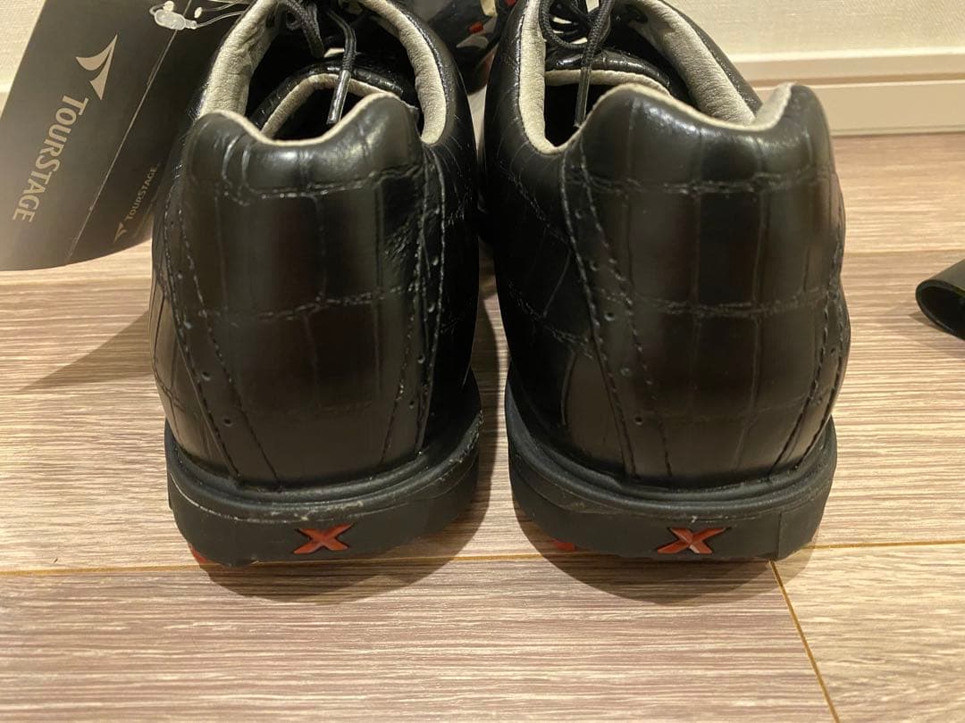 ゴルフシューズ　スパイク　ツアーステージ　x-spike Ⅲ 25.0 黒