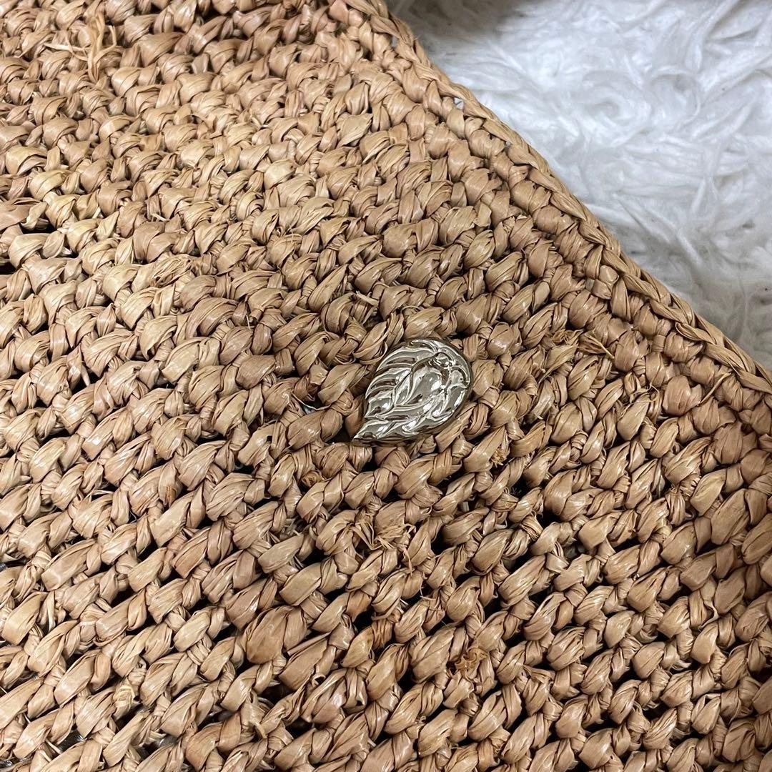 ヘレンカミンスキー 籠バッグ　レザー　ラフィア