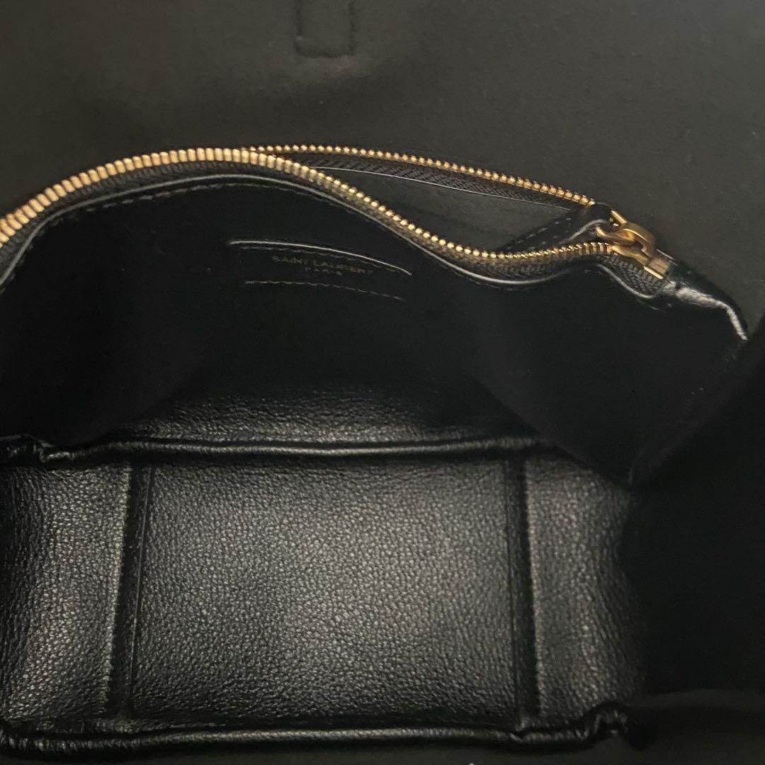 美品✨Saint Laurent（サンローラン） ロゴ付きレザーハンドバッグ