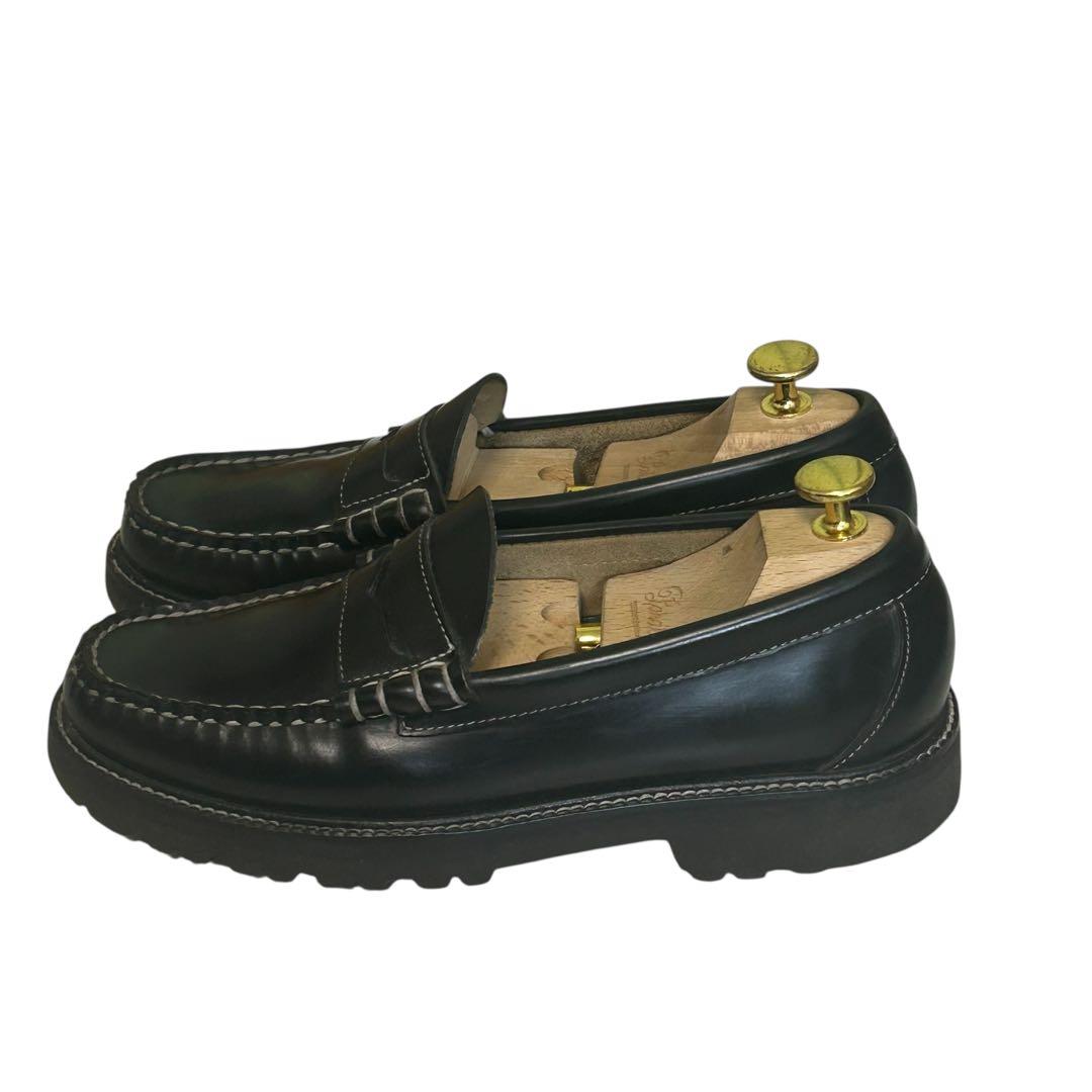 NG.H.BASS ローファーホワイトステッチ タンクソール 25