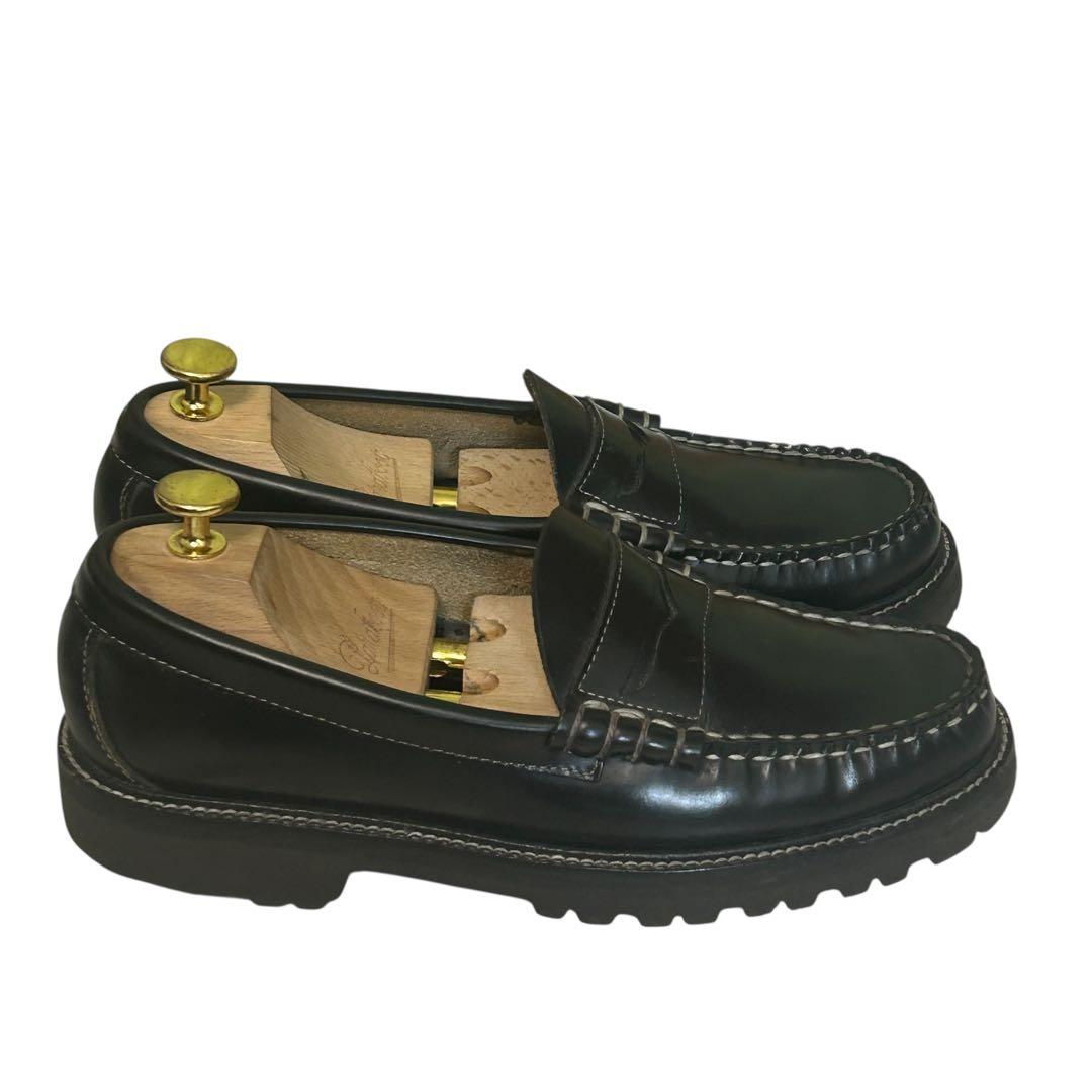 NG.H.BASS ローファーホワイトステッチ タンクソール 25