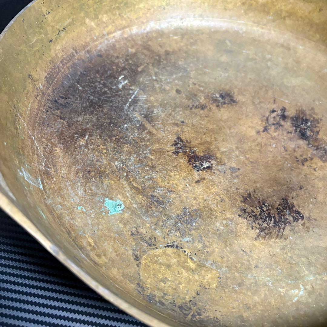 希少レア　仁悟　砲金鍋　銅鍋　39ｃｍ　平鍋　天ぷら鍋　日本料理　両手鍋