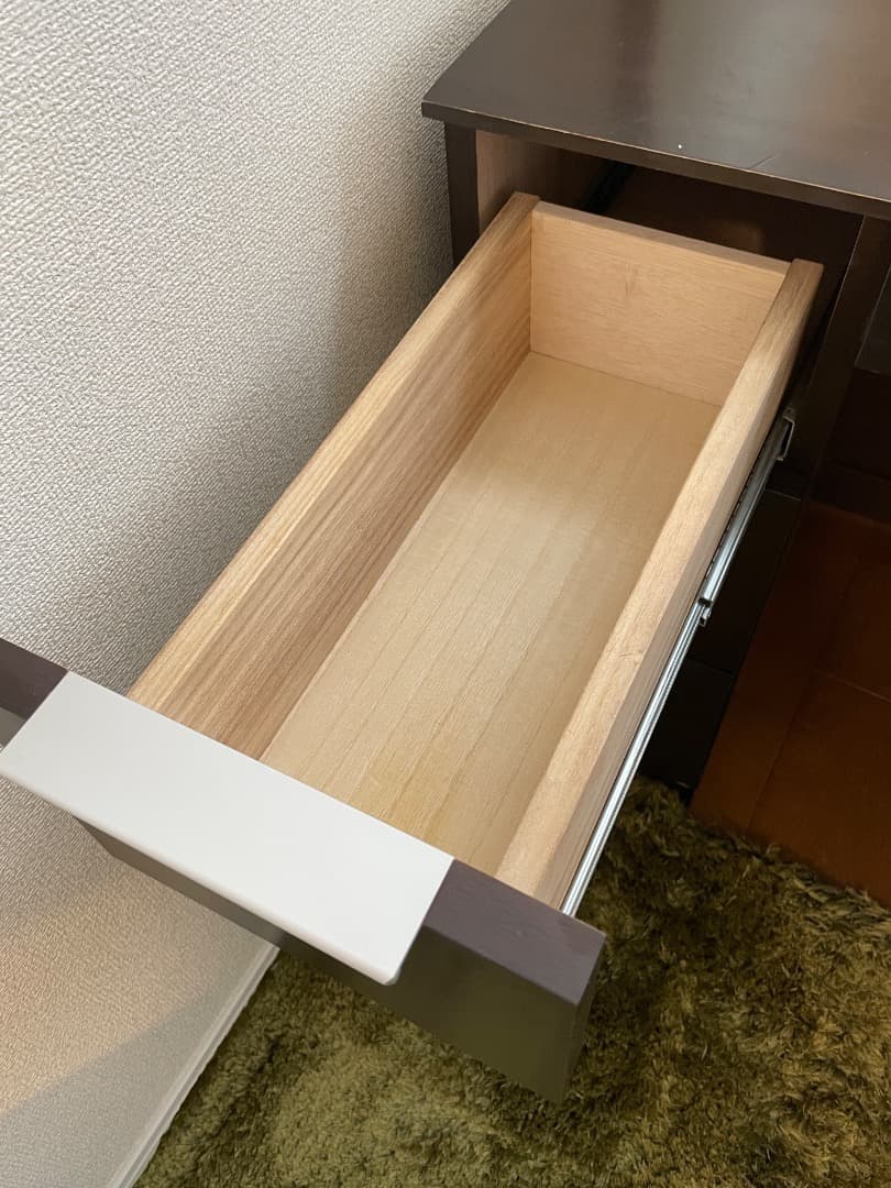 ドレッサー　ワイドミラー、大容量収納