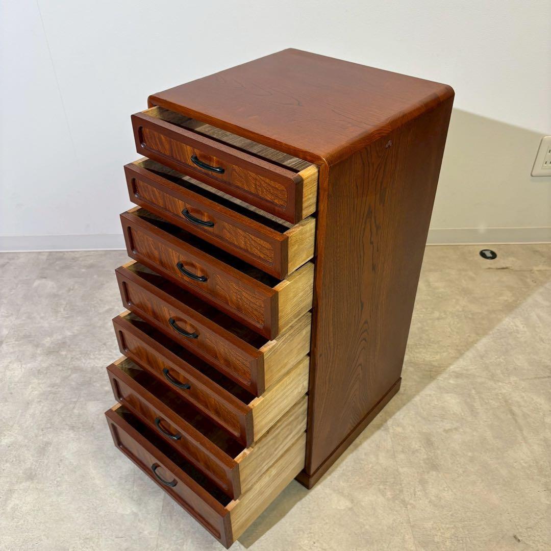 からくり箪笥　仕掛け箪笥　欅　7段　7杯　和モダン　和箪笥