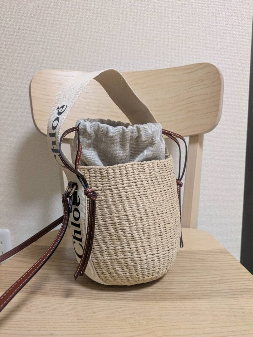 Chloé Woody かごバッグ　スモールバスケット