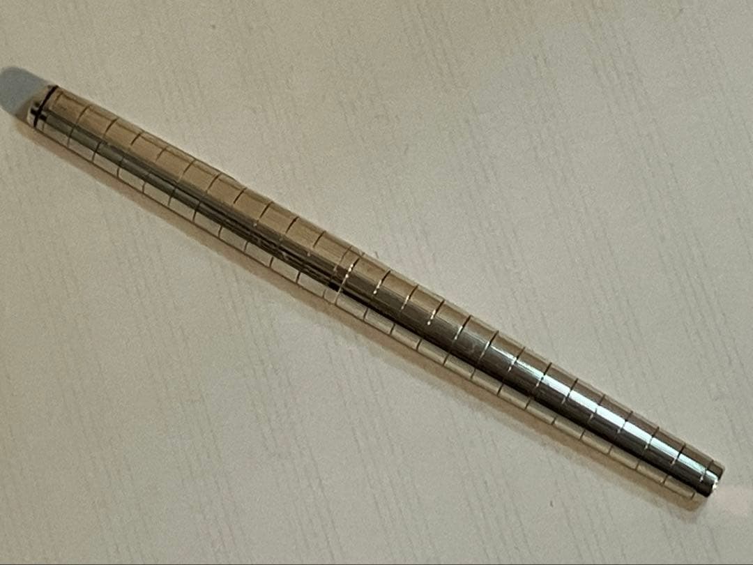 【美品】PLATINUM リビエール 18K-WG スターリングシルバー 万年筆