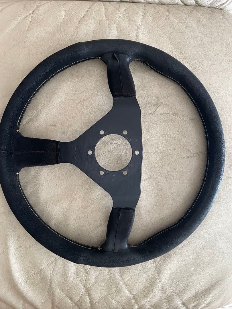 希少！当時物モモ　5次元　N1Rステアリング 35パイ　バックスキン　スウェード
