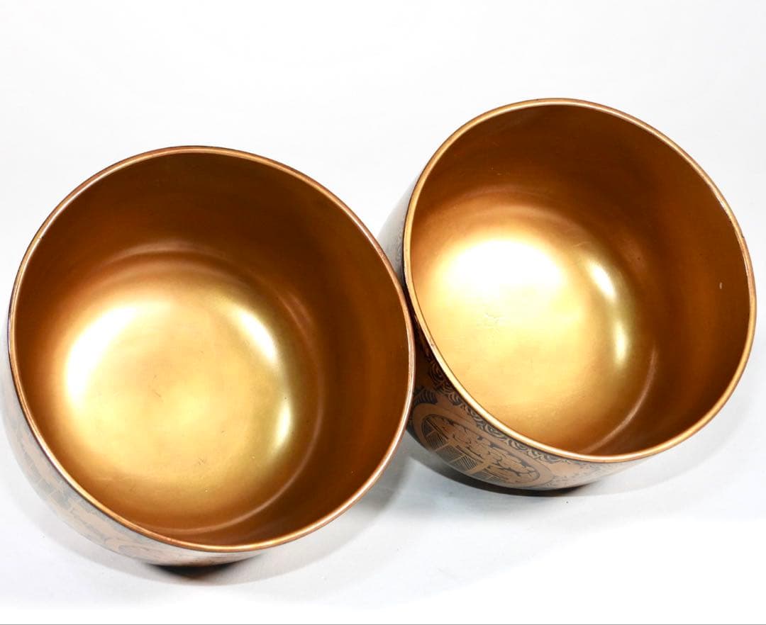 時代漆器 輪島塗 蝋色塗 糸櫻蒔絵 内金溜 盃洗 天然木 漆塗り 漆芸 時代箱