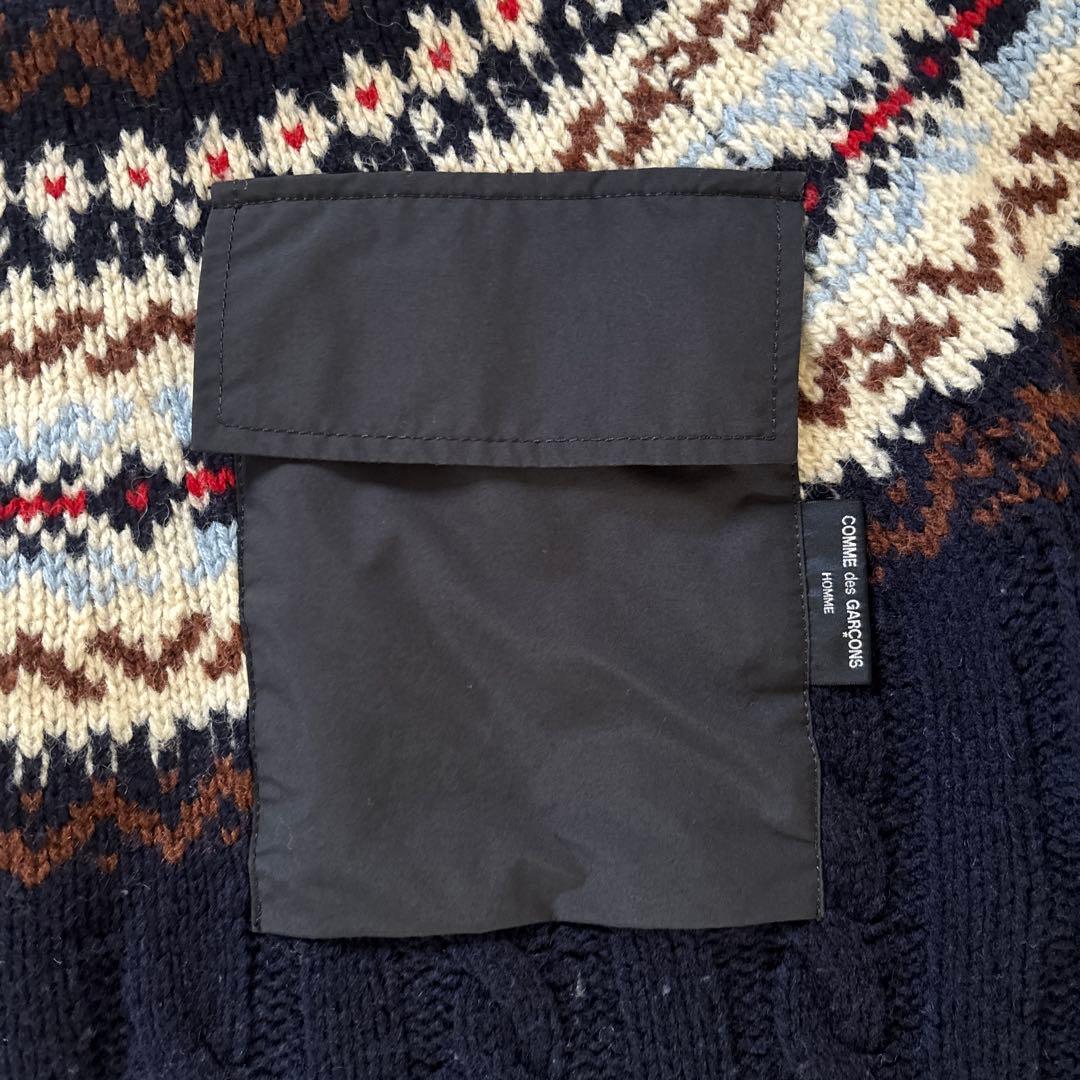 COMME des GARÇONS ネイビー ニットセーター