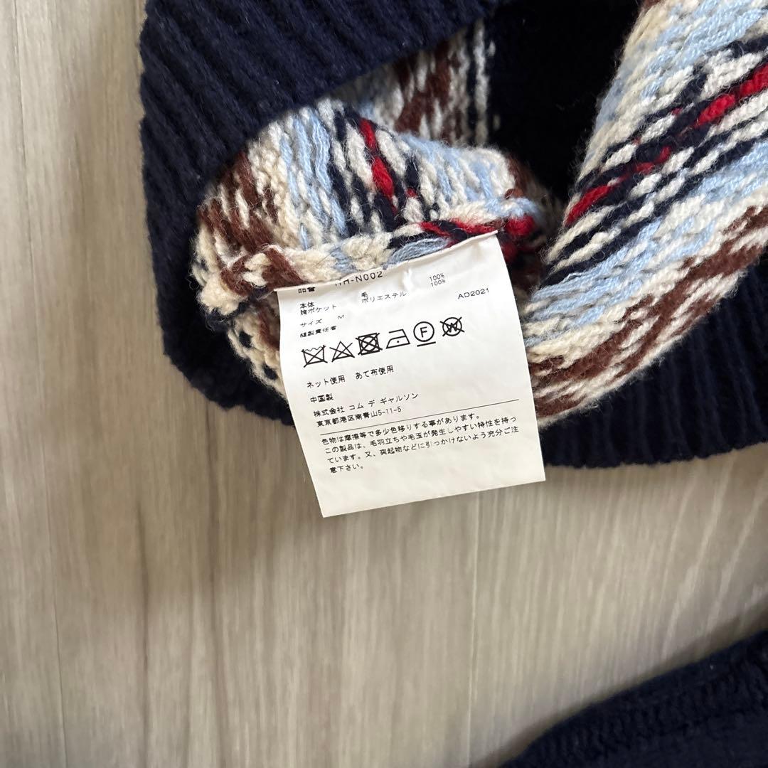 COMME des GARÇONS ネイビー ニットセーター