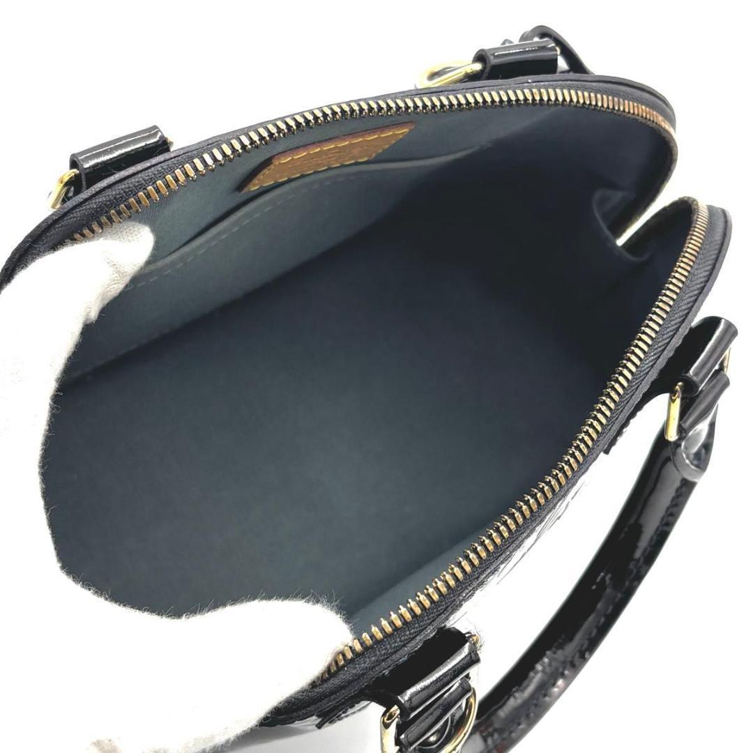 【超美品】ルイヴィトン ヴェルニ アルマBB エナメル ブラック ハンドバッグ