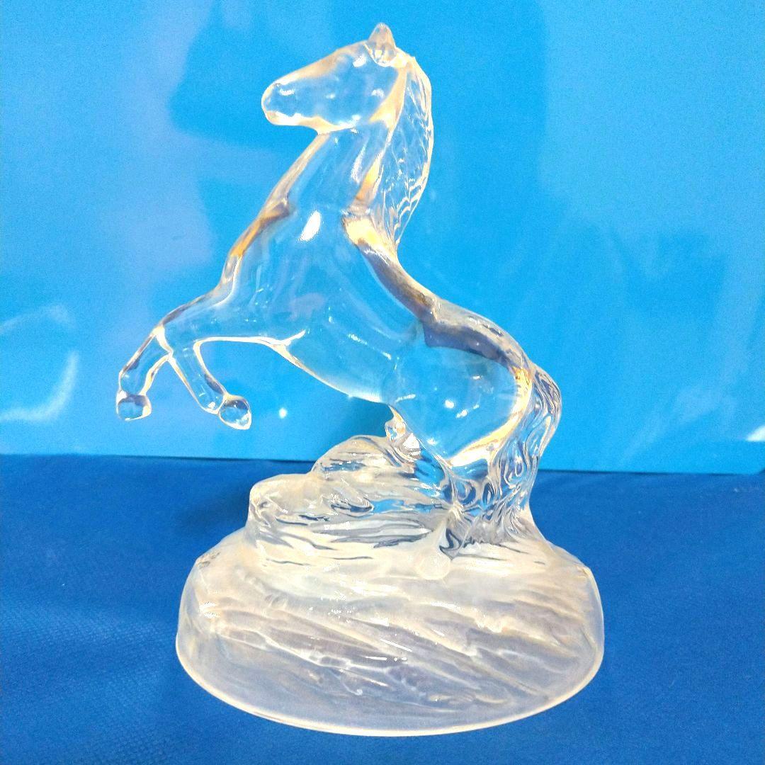 ガラス製 馬の彫刻 2体セット