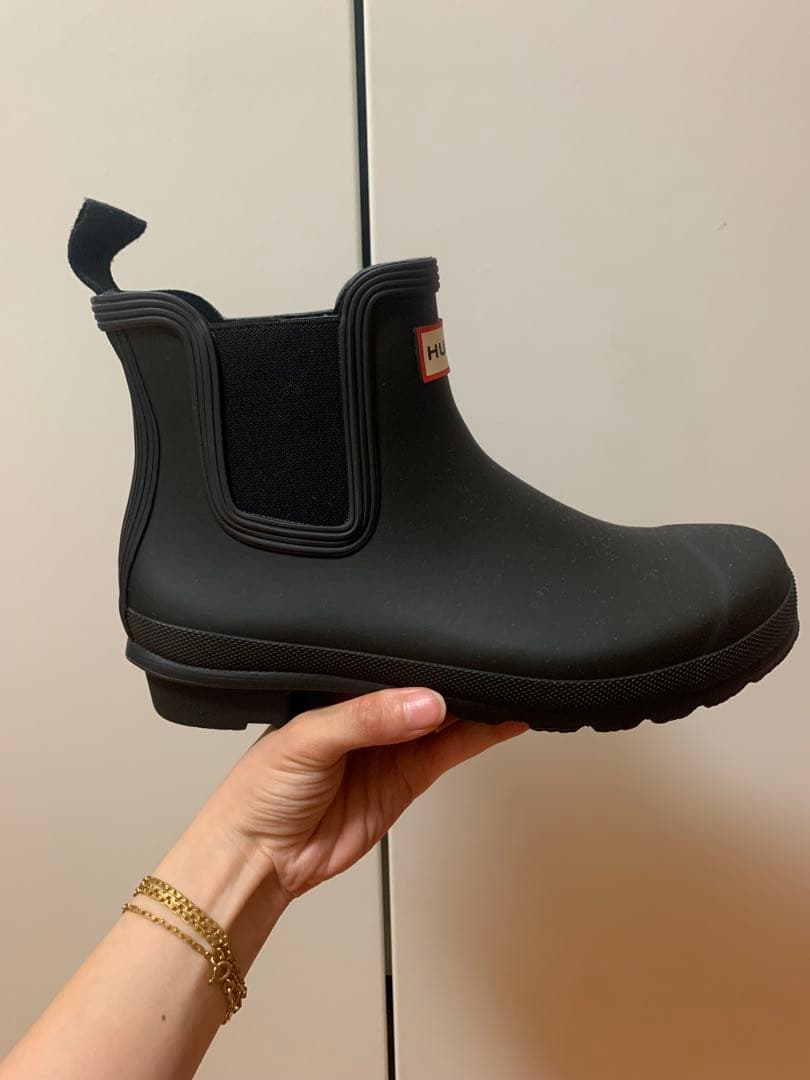 HUNTER レディース オリジナル チェルシー ブーツ - ブラック