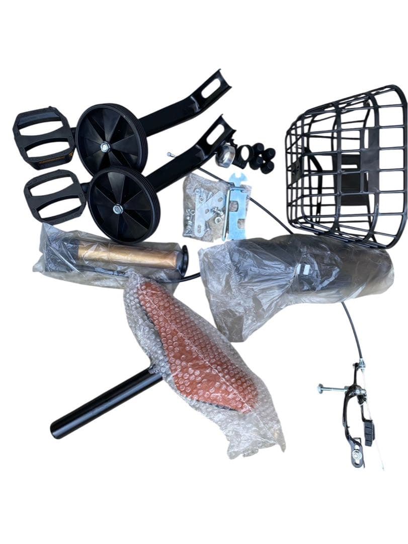 子供用自転車　高炭素鋼フレーム 16インチ　簡単組立　ブルー　Ｂ型　補助輪付