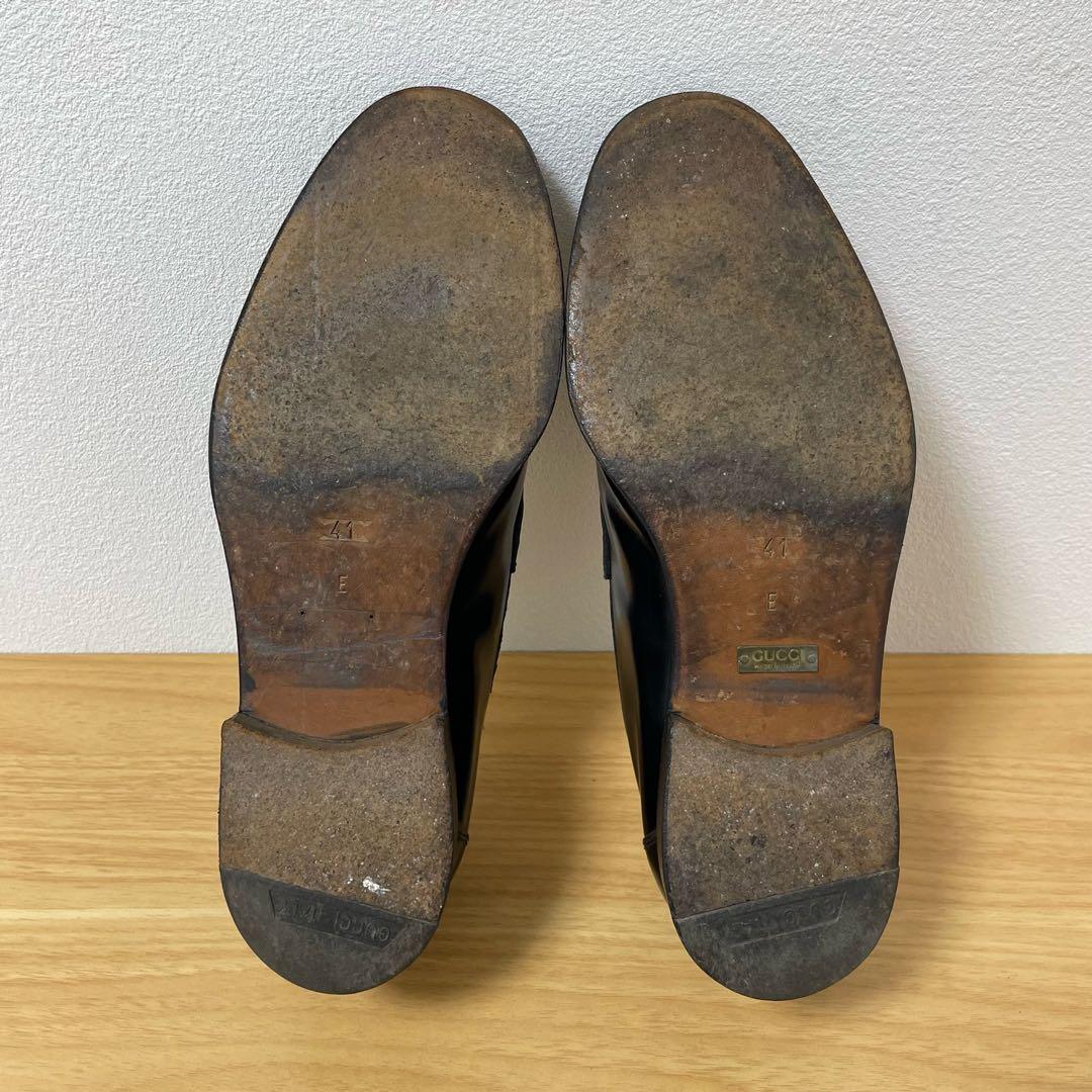 グッチ　ホースビットローファー　レザー　ブラック　41