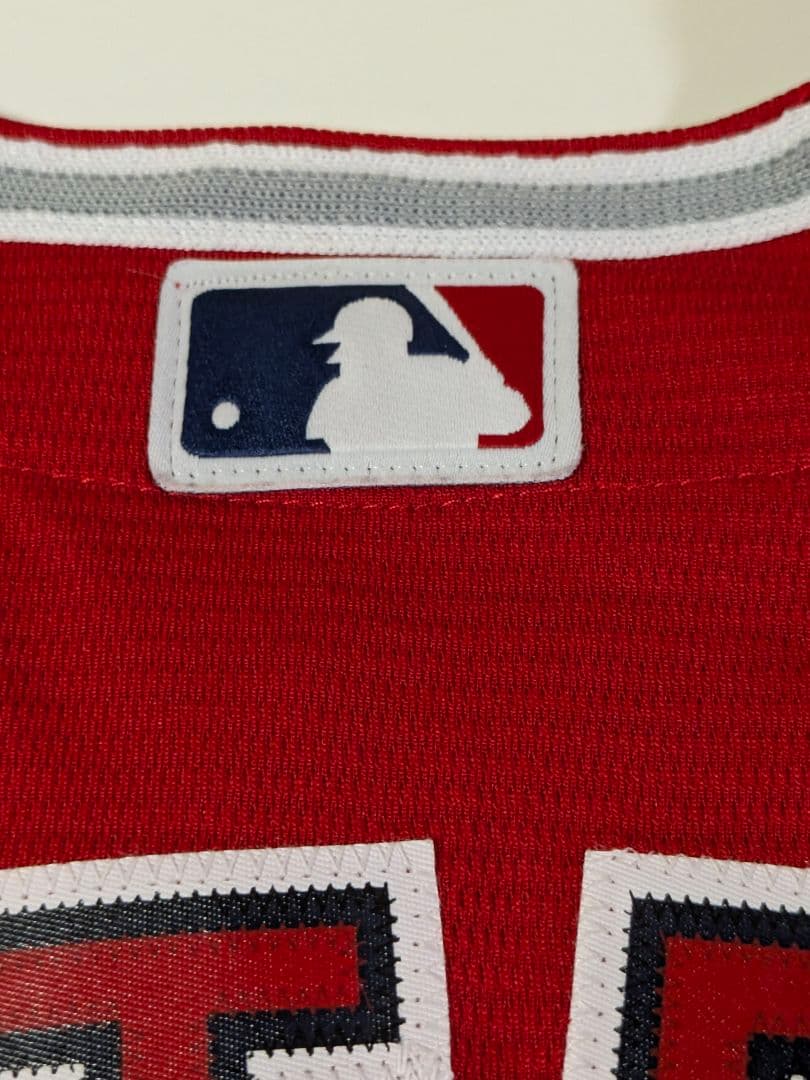 ①USA製 マジェスティック　エンゼルス 大谷翔平 ユニフォーム　Ｍ レッド