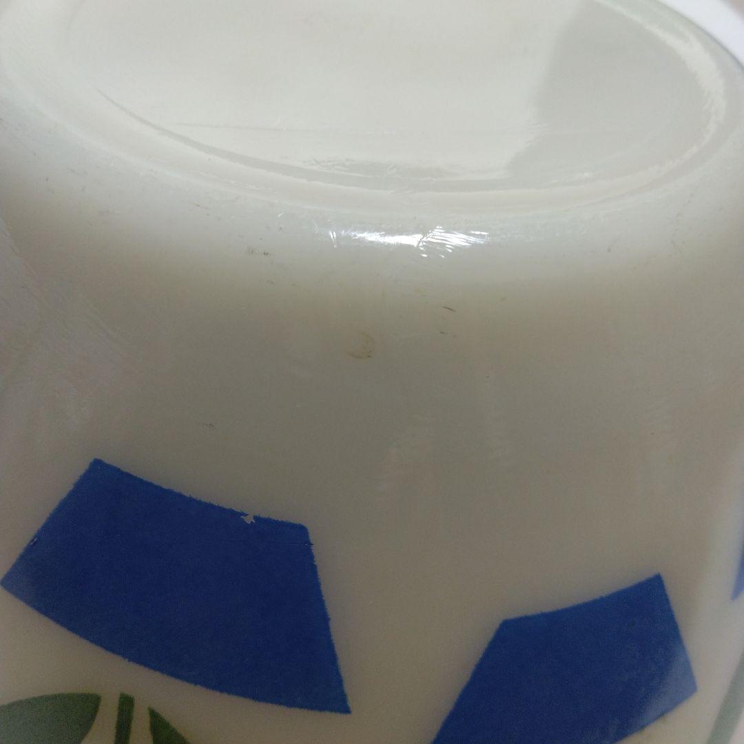 ヴィンテージFire King チューリップ柄 ボウル LL アイボリー·美品