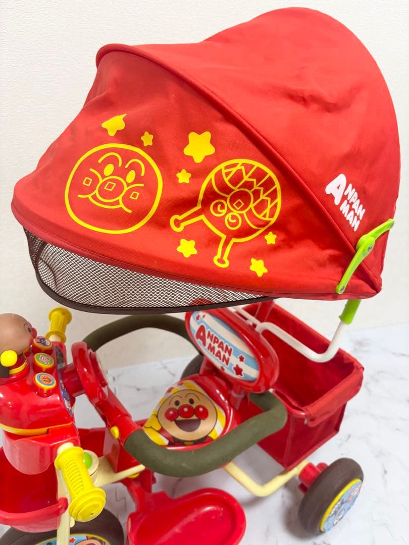動作OK アンパンマンデラックスII 三輪車　ブザー付き　子供キッズ用品