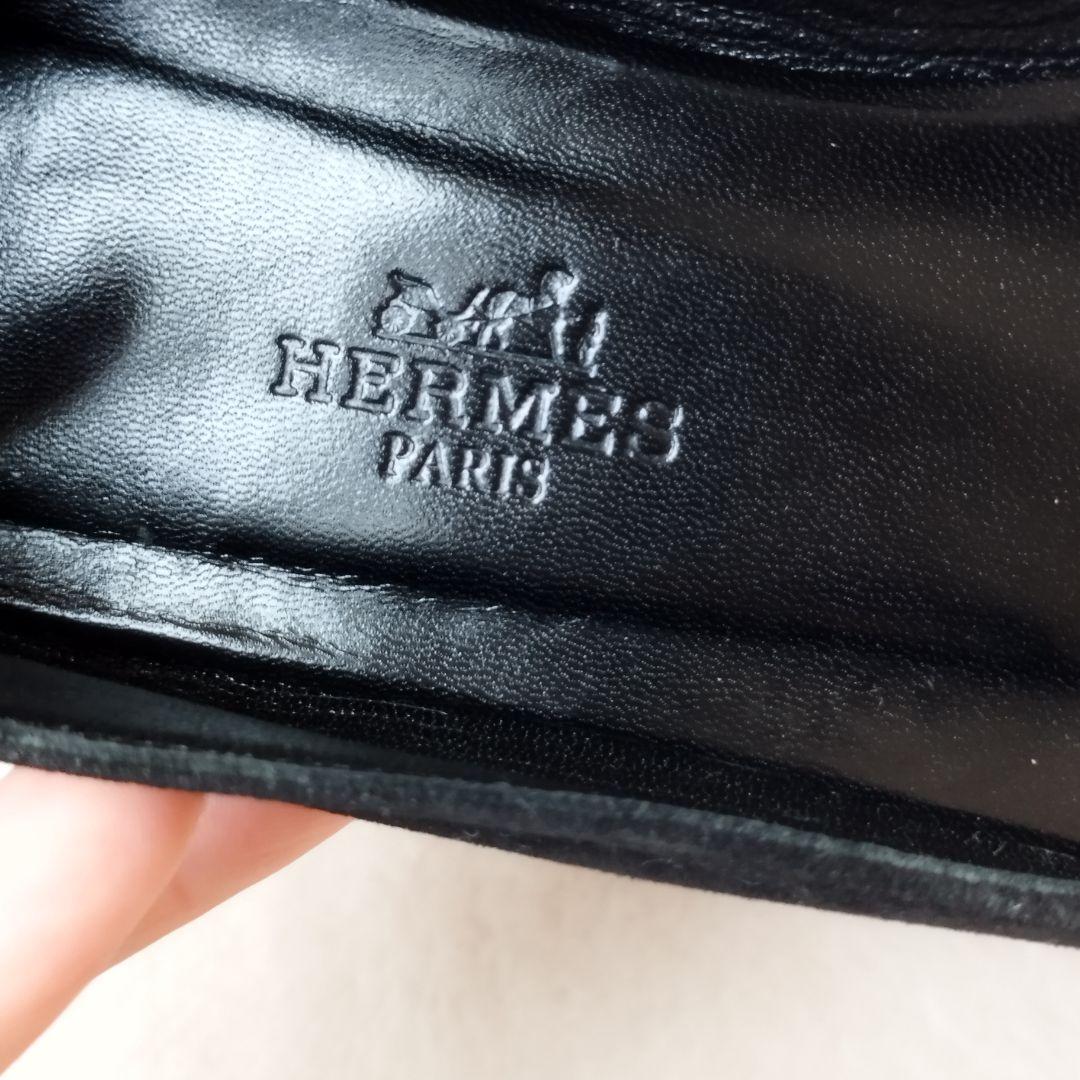 HERMÈS ブラック フラットシューズ 35　箱　　パンプス　スウェード