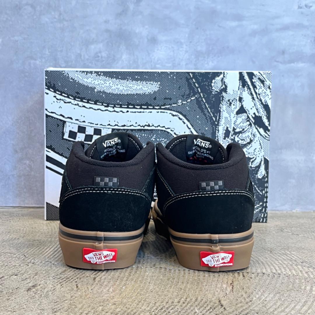 新品 VANS SKATE HALF CAB BLACK&GUM 25.5cm