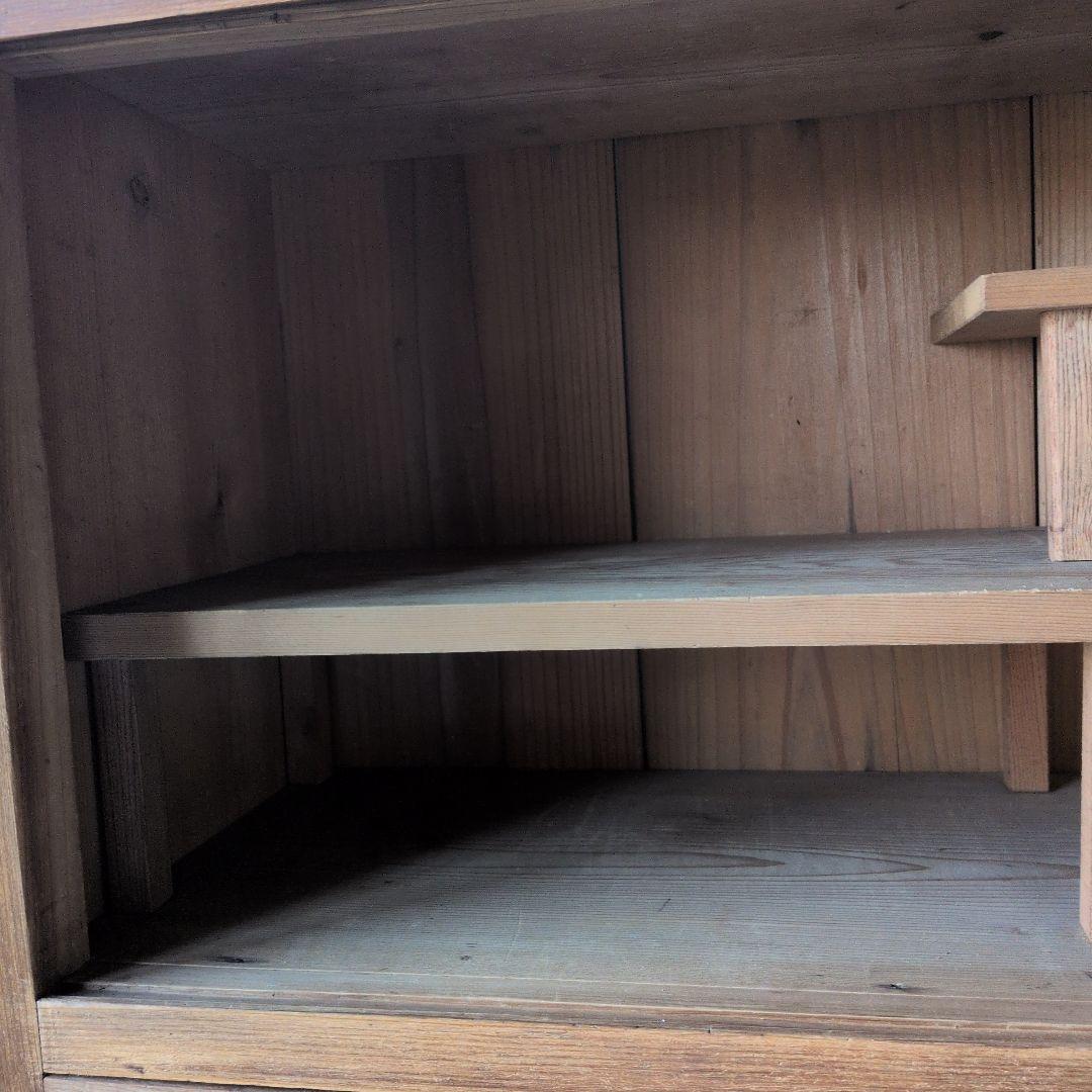 アンティーク大正時代木製茶箪笥 引き出し付き コンパクト