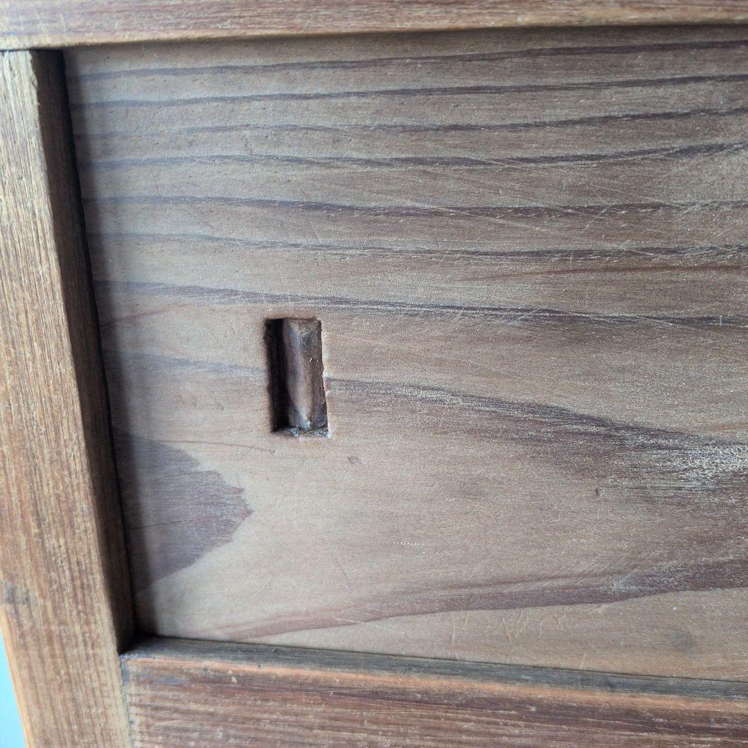 アンティーク大正時代木製茶箪笥 引き出し付き コンパクト