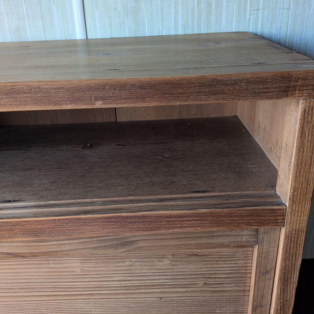 アンティーク大正時代木製茶箪笥 引き出し付き コンパクト