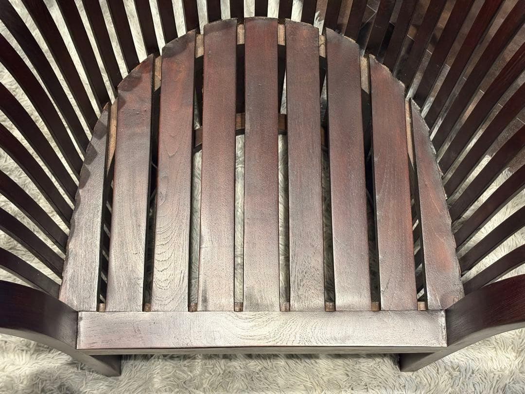 リゾート家具　アームソファ　ダイニングソファ　アンティーク　アジアン　NZ