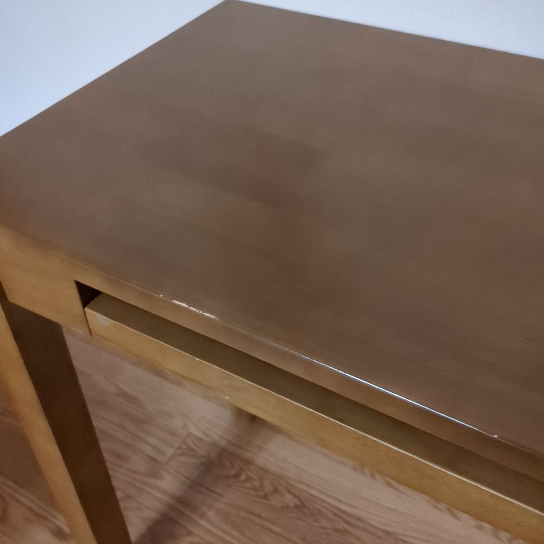 木製デスク 引き出し付き ライトブラウン