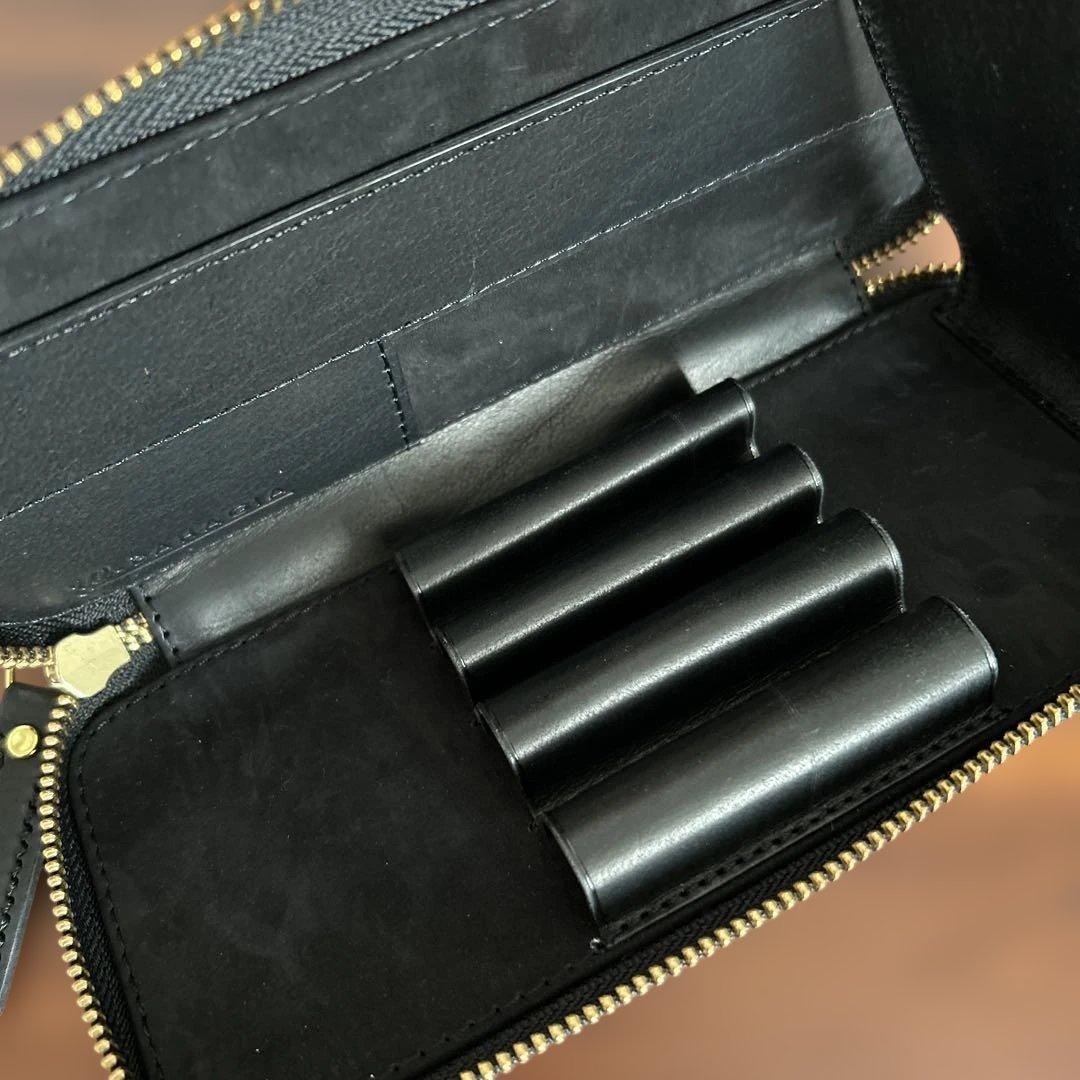 バハギア　Bagagia&Craft ラウンドジップペンケース ネロ　プエブロ