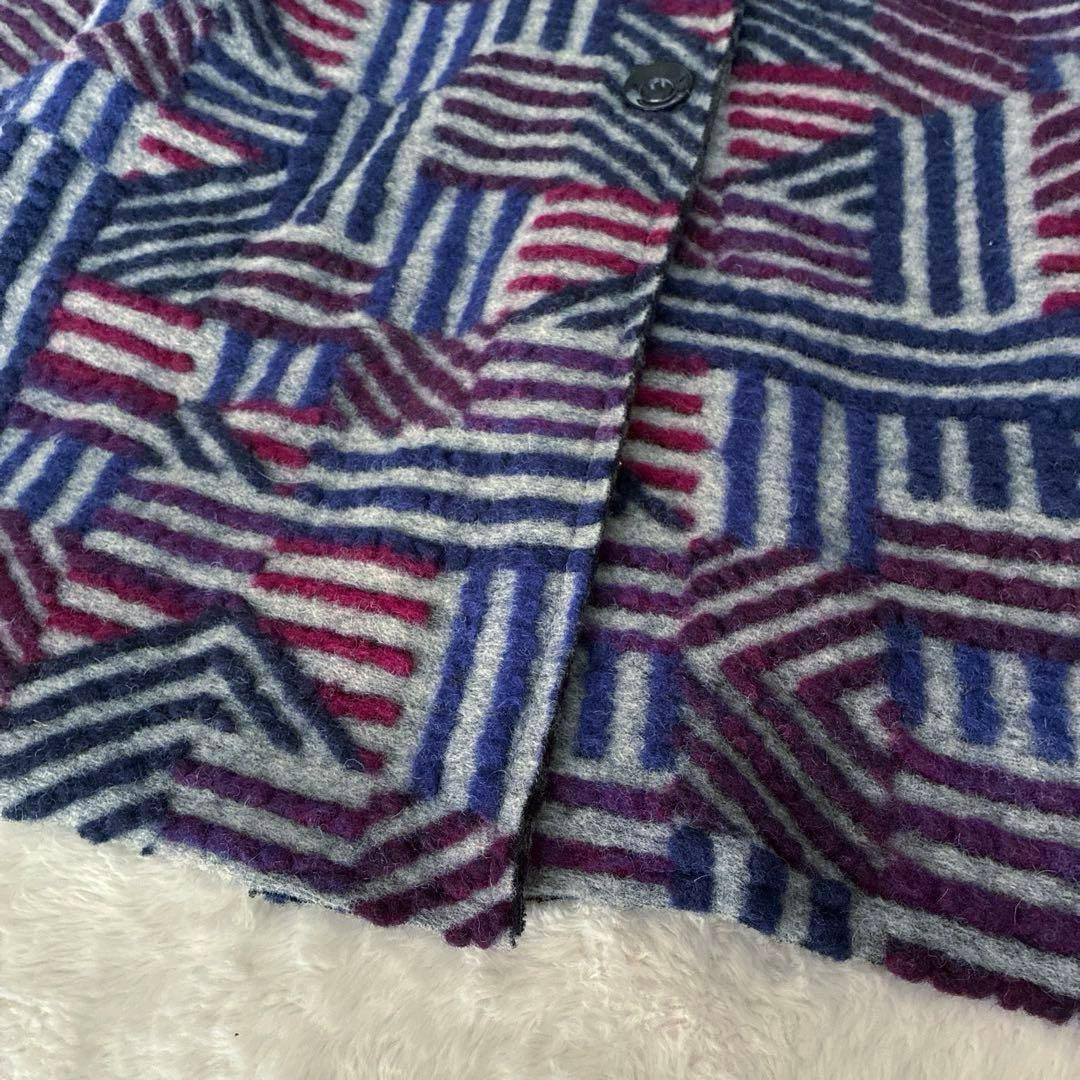 美品 近年✨イタリア製 コイビトミサキ 立体デザイン ウール ロング コート