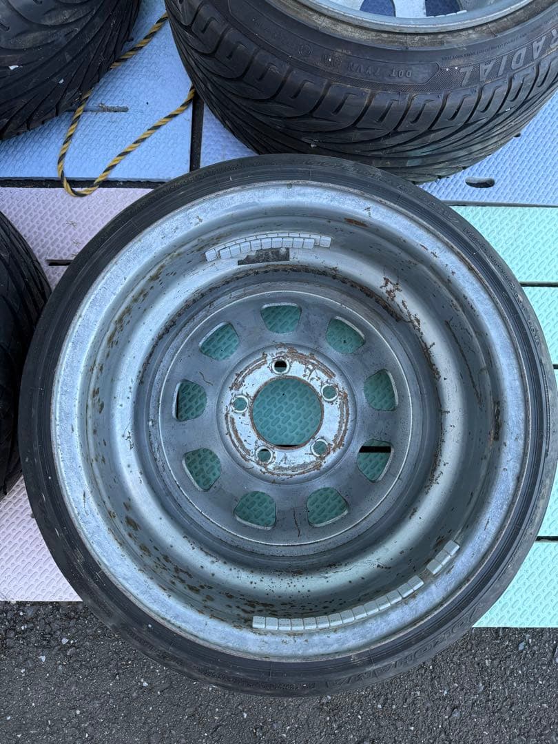 16インチ 加工鉄チン(スチール)ホイール 10J 4本