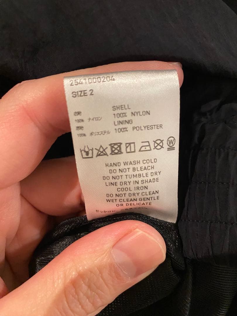 SUGARHILL ブラック ナイロンジャケット ハーフジップ