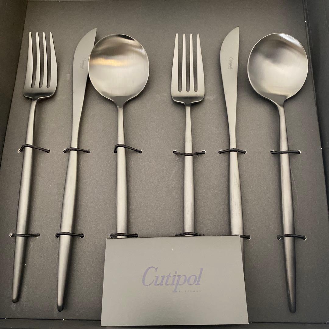 【さんたさん専用】Cutipol カトラリーセット 6点 ブラックブラック