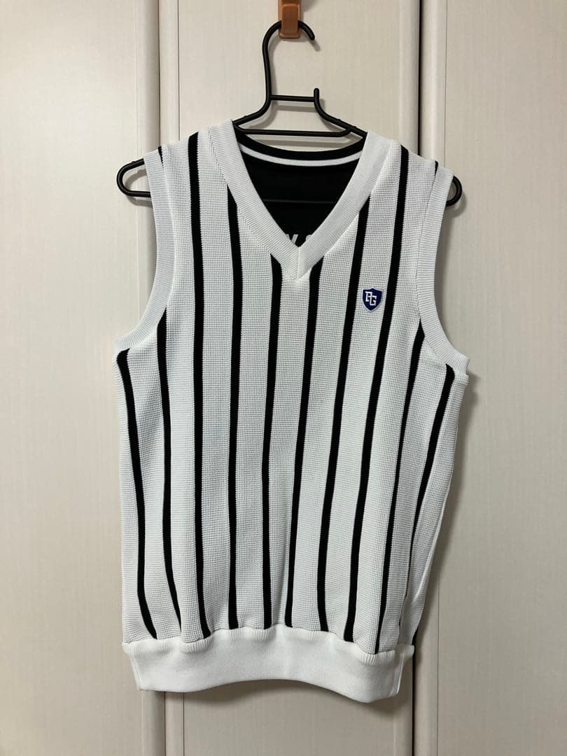 【美品】PEARLY GATES ベスト ブラック/ホワイト