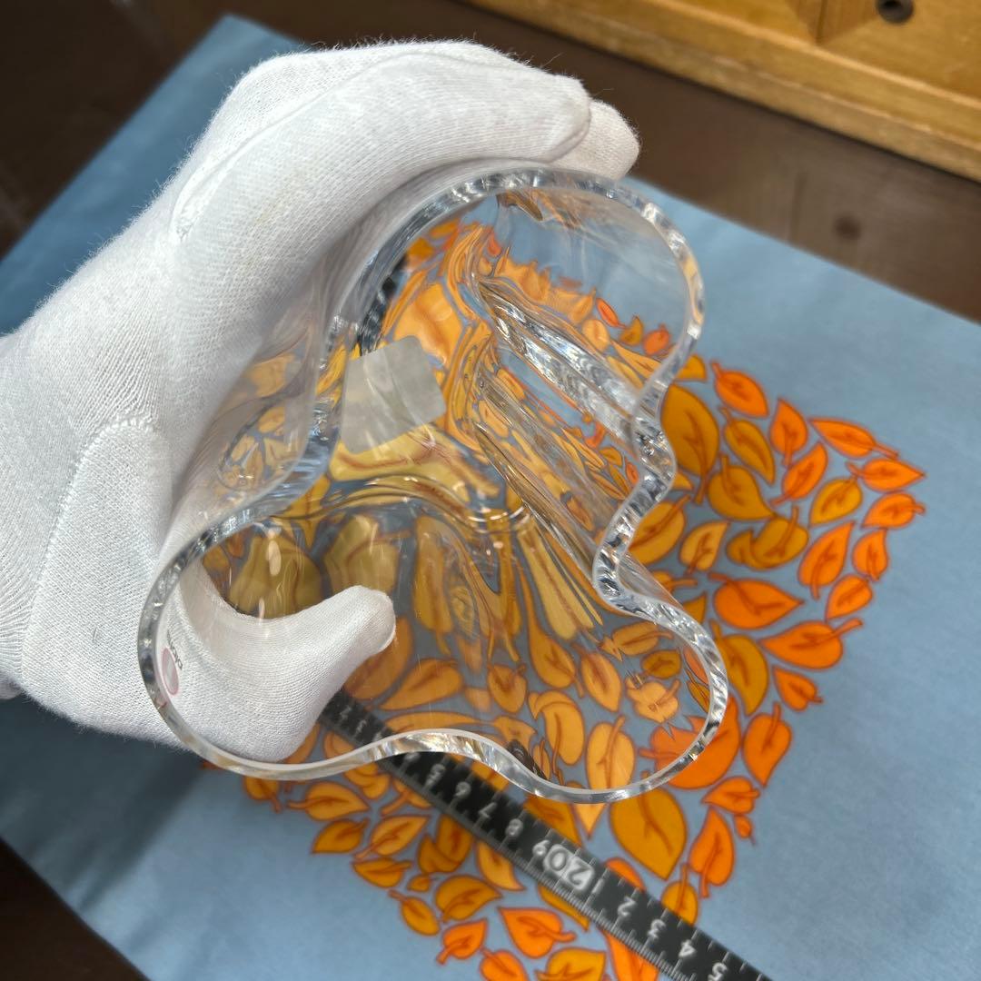 イッタラ　アルヴァ・アアルト　クリア　95ミリ フラワーベース　美品