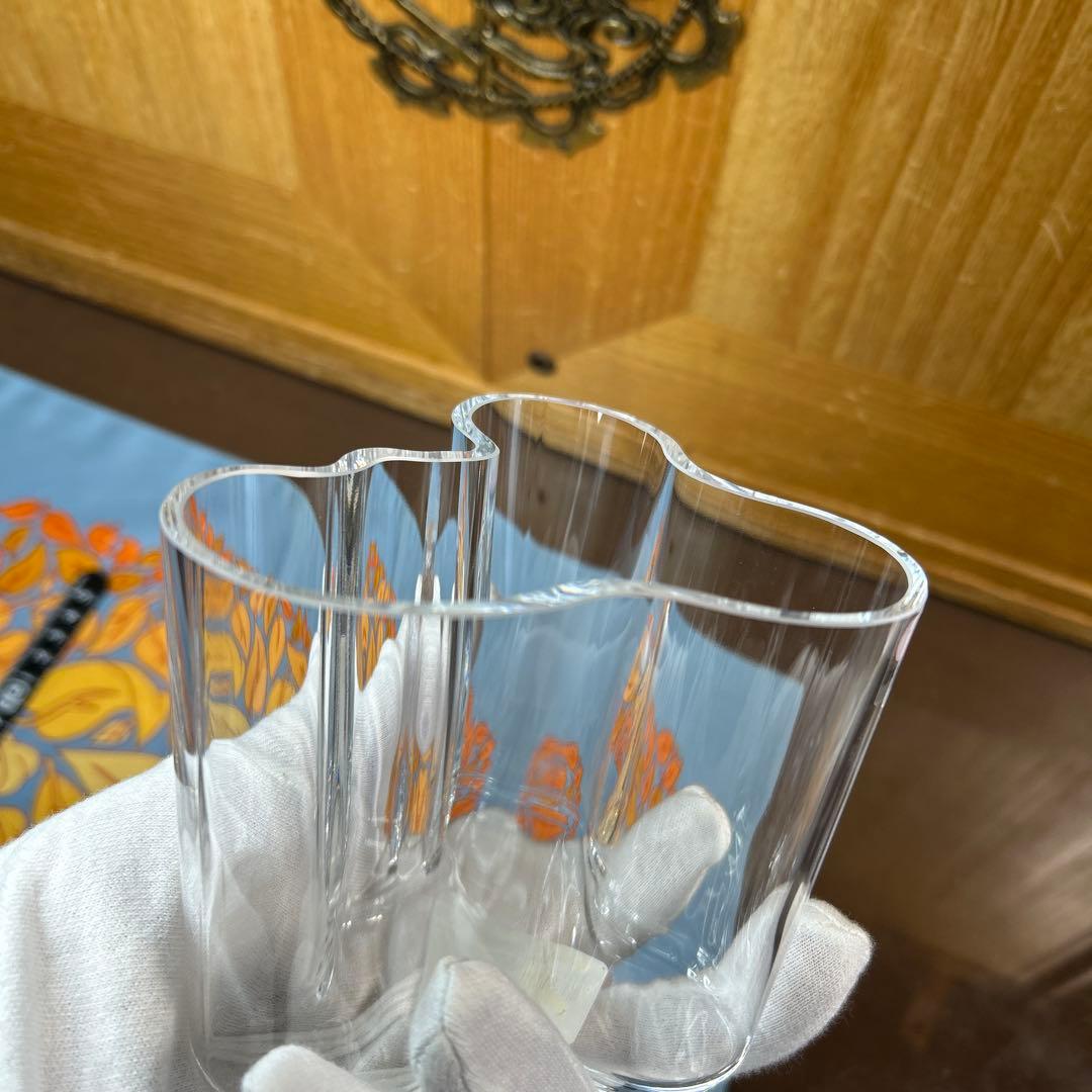 イッタラ　アルヴァ・アアルト　クリア　95ミリ フラワーベース　美品