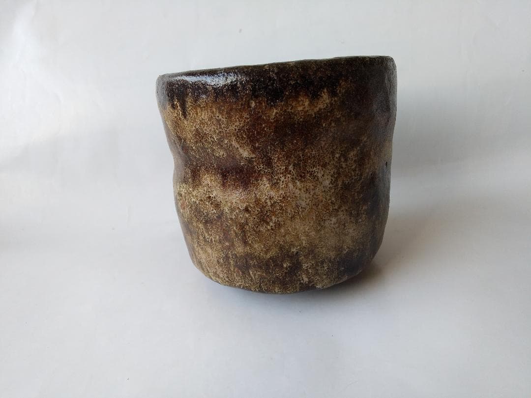 大樋焼 中村定甫 作 大樋筒茶碗 共箱 栞 茶道具 抹茶碗 新品 未使用 保管品