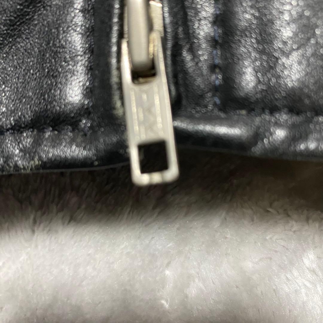 交渉中gco34 フーディーラムレザームートンダッフルコート　フード取外し可能