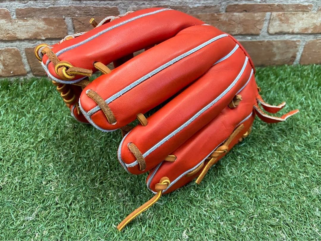 ミズノプロ　軟式　坂本モデル　全紐替え、湯もみ型付け　野球　内野　グローブ