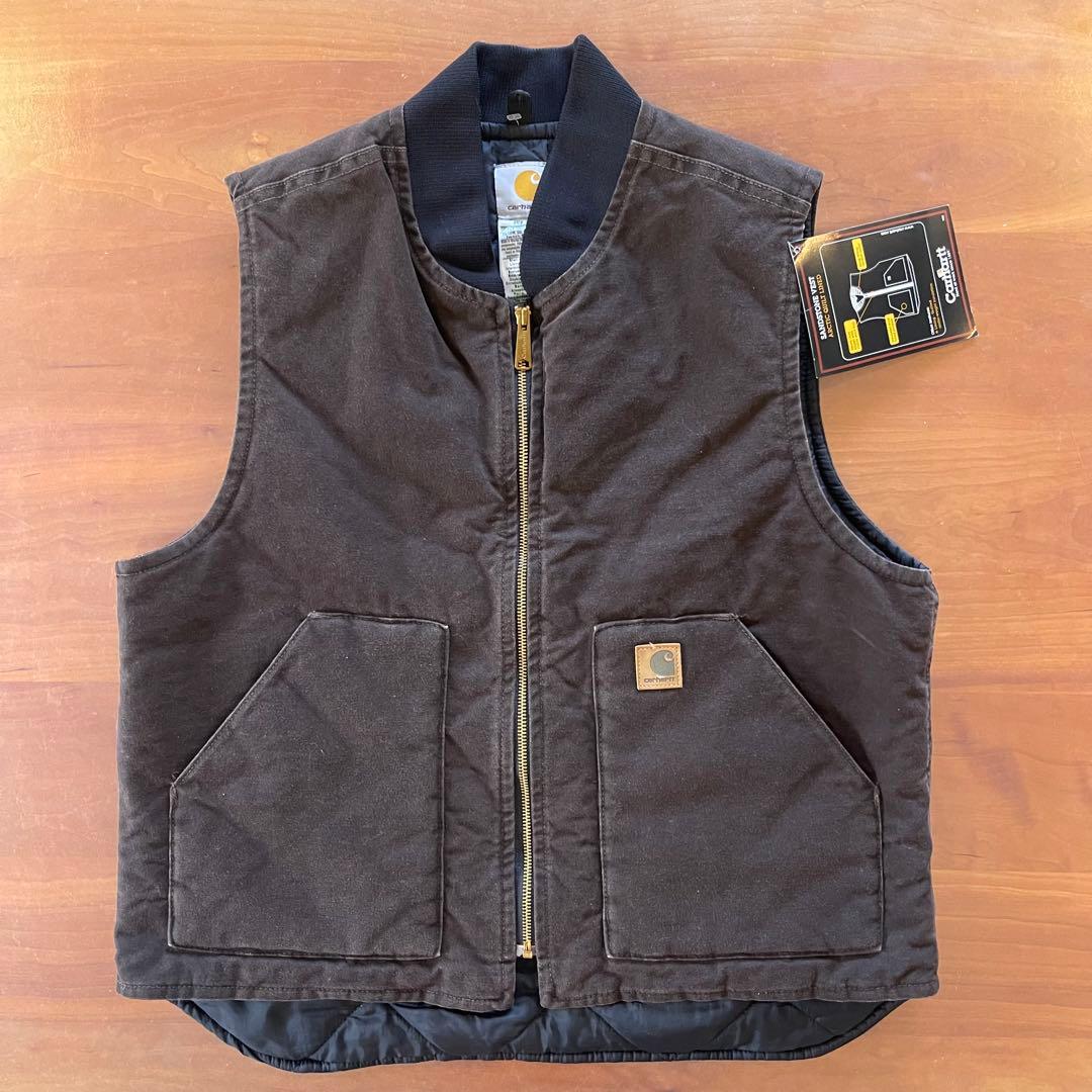 CARHATT ダックベスト V02 DKB Lサイズ★ブラウン★デッドストック