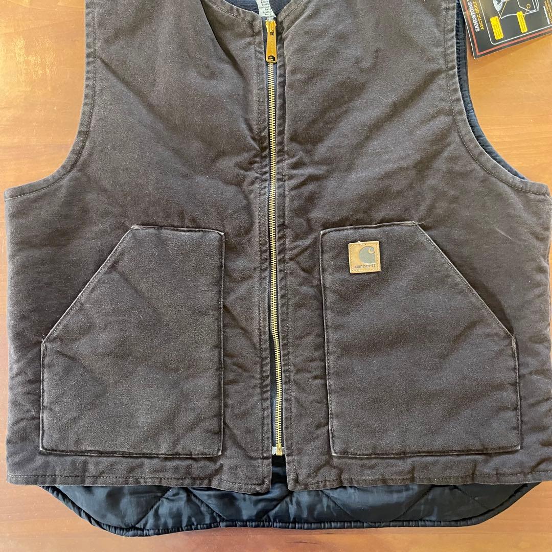 CARHATT ダックベスト V02 DKB Lサイズ★ブラウン★デッドストック