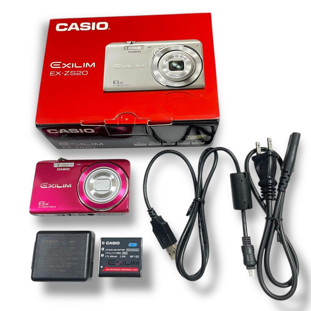 未使用❗️カシオ　コンパクトデジタルカメラ　EXILIM EX-ZS20ズーム6倍