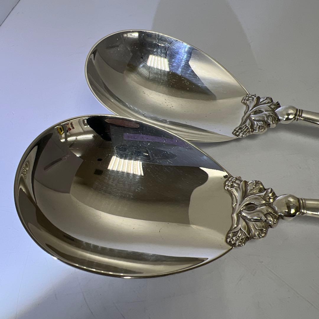 ジョージジェンセンエコーン925Sterlingサービング大スプーン2本202g