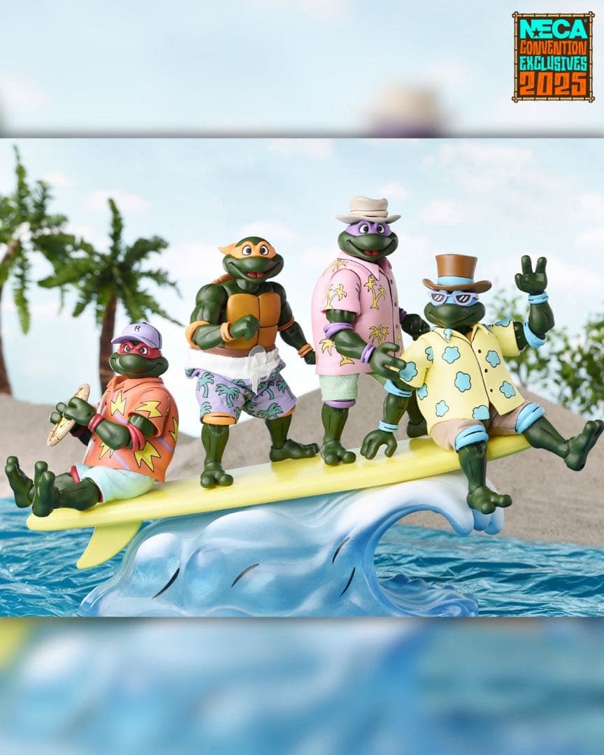 NECAコミコン限定タートルズ-Beach Bros.4-Pack